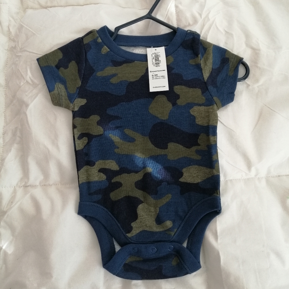 SOLD Old Navy camo infant onesie